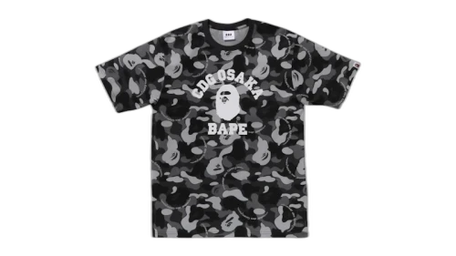 BAPE x CDG Osaka Camo College Tee (SS25) Black