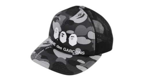 BAPE x CDG Osaka Camo Mesh Cap (SS25) Black