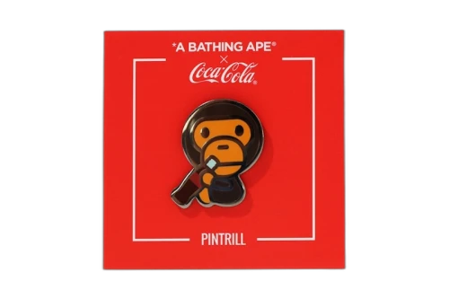 BAPE x Coca Cola Baby Milo Pintrill Pin Brown