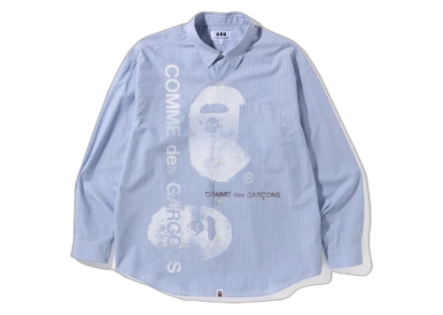 BAPE x Comme des Garcons Osaka Loose Fit Shirt Blue