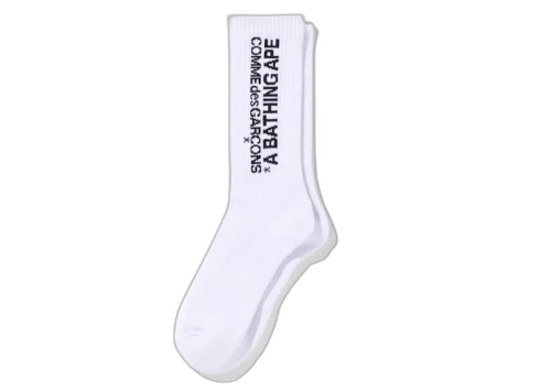 BAPE x Comme des Garcons Osaka Socks White