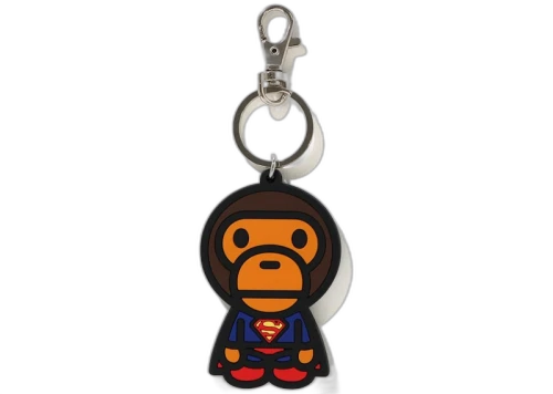 BAPE x DC Baby Milo Superman Silicon Keychain Multi