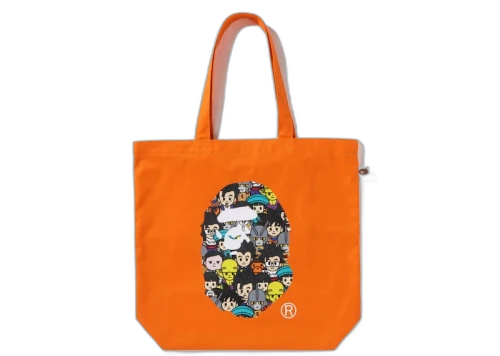 BAPE x Dragon Ball Super Ape Head Japan Exclusive Tote Bag Orange