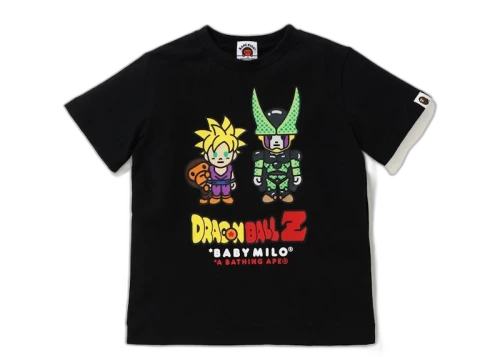 BAPE x Dragon Ball Z Baby Milo Son Gohan And Cell Kids Tee Black