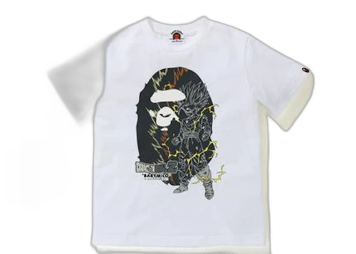 BAPE x Dragon Ball Z Son Gohan Big Ape Head Kids Tee White