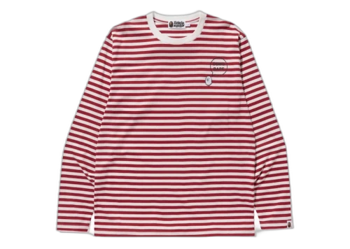 BAPE x DSM Hoop L/S Tee Red