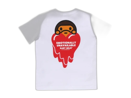 BAPE x Emotionally Unavailable Kids Baby Milo Tee White