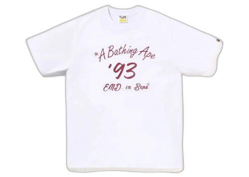 BAPE x END. Bowling #2 Tee White