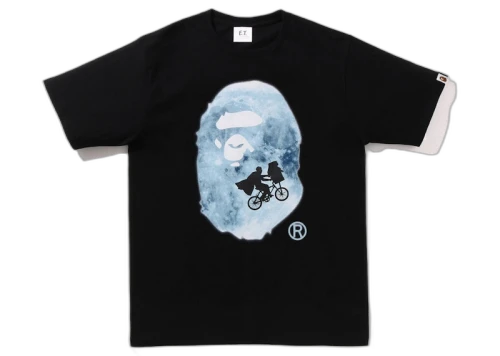 BAPE x E.T. Kids Ape Head Tee Black GID