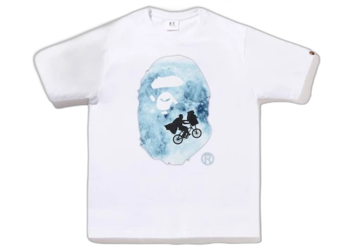 BAPE x E.T. Kids Ape Head Tee White GID