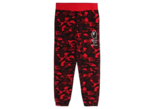 BAPE x Faze Clan Sweat Pants Red