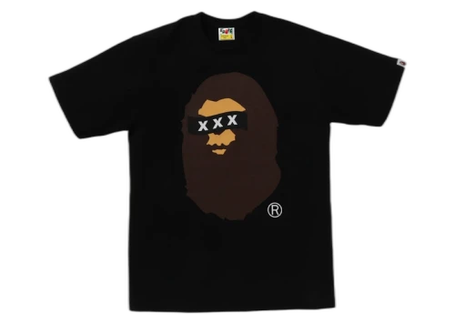 BAPE x God Selection XXX Ape Head Tee Black
