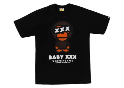 BAPE x God Selection XXX Baby Milo Tee Black