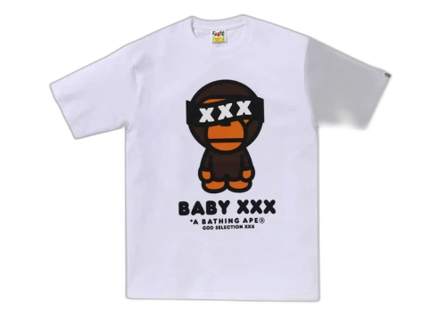 BAPE x God Selection XXX Baby Milo Tee White