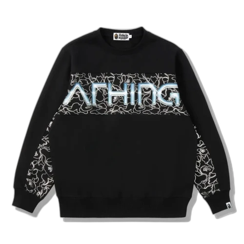 BAPE x Hajime Sorayama Camo Crewneck Black