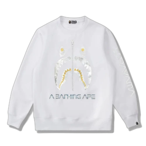 BAPE x Hajime Sorayama Shark Crewneck White