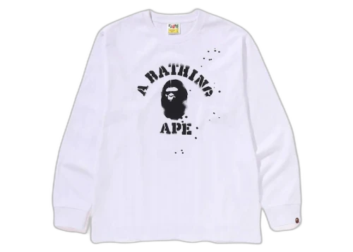BAPE x Joshua Vides College L/S Tee White