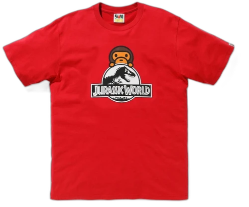 BAPE x Jurassic World Baby Milo Dinosaur Tee Red