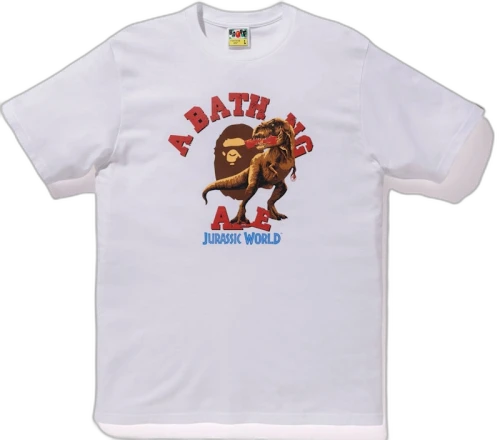 BAPE x Jurassic World Raptor College Tee White