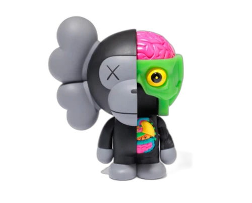 BAPE x KAWS Dissected Milo Vinyl Figure Black