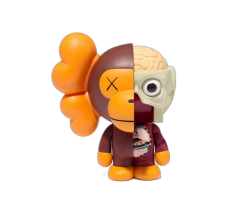 BAPE x KAWS Dissected Milo Vinyl Figure Brown