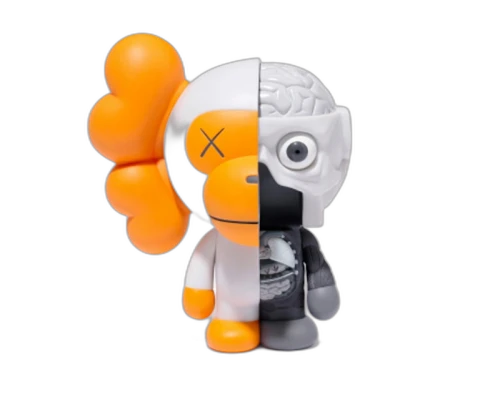 BAPE x KAWS Dissected Milo Vinyl Figure White