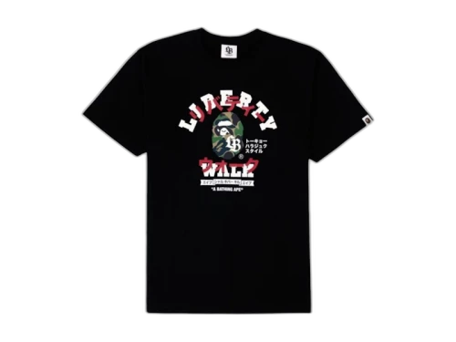 BAPE x LBWK Katakana College Tee Black