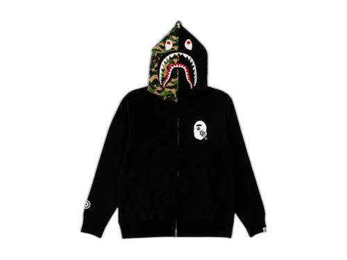 BAPE x LBWK S15 Shark Full Zip Hoodie Black
