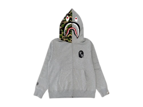 BAPE x LBWK S15 Shark Full Zip Hoodie Grey