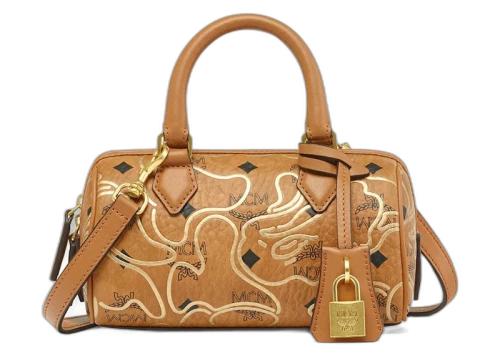 BAPE x MCM Mini Boston Bag Beige