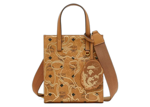 BAPE x MCM Mini Tote Bag Beige