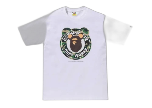 BAPE x Medicom Toy ABC Camo Bear Milo Tee White