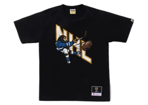 BAPE x Mitchell & Ness NHL Hockey Graphic Tee Black