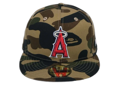 BAPE x MLB New Era Angels 59Fifty Fitted Cap Green