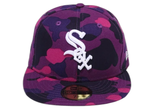 BAPE x MLB New Era White Sox 59Fifty Fitted Cap Purple