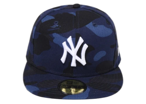 BAPE x MLB New Era Yankees 59Fifty Fitted Cap Navy
