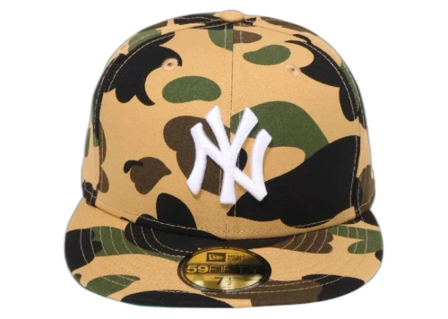 BAPE x MLB New Era Yankees 59Fifty Fitted Cap Yellow