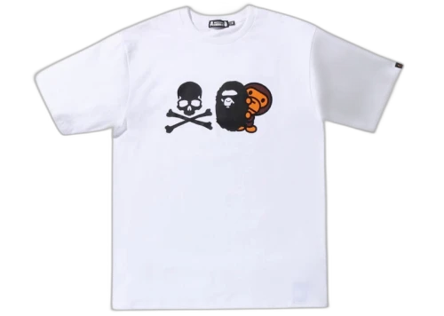 BAPE x MMJ Ape Head & Milo Tee White