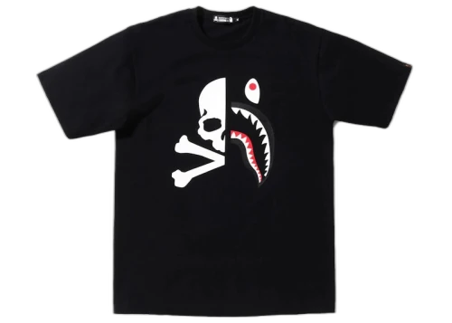 BAPE x MMJ Half Shark Tee Black