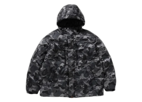 BAPE x MMJ Skull Camo Down Jacket Black