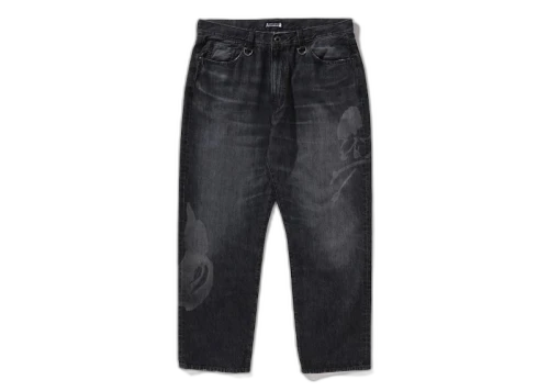 BAPE x MMJ Washed Loose Fit 14th Denim Pant Black
