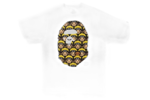 BAPE x Naruto Ape Head Tee White