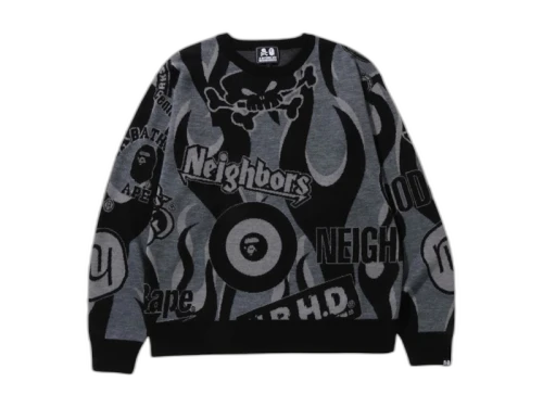 BAPE x Neighborhood Relaxed Fit Knit Black