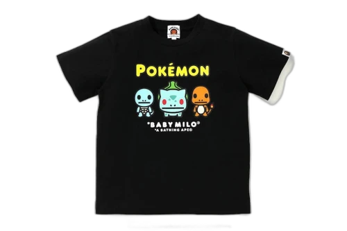BAPE x Pokemon Kids Starters Tee #10 Black