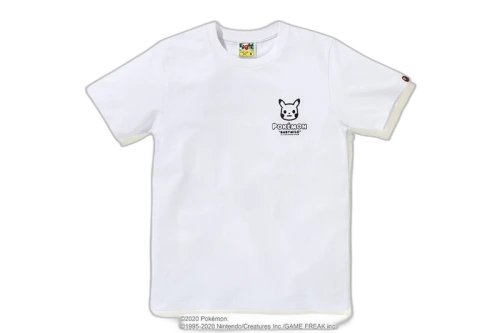 BAPE x Pokemon Kids Pikachu Ape Head Tee #3 White