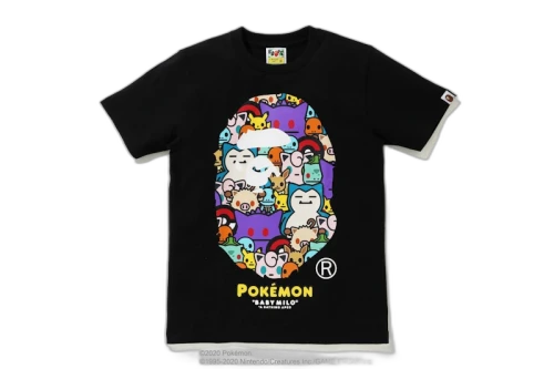 BAPE x Pokemon Kids Ape head Tee #5 Black