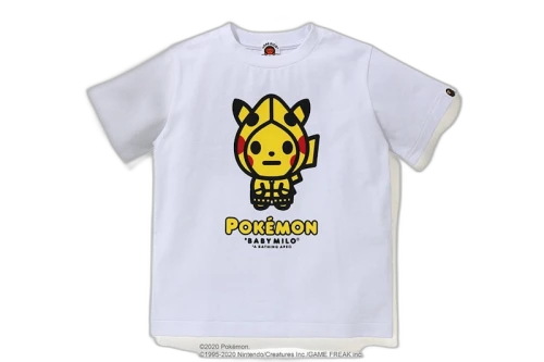 BAPE x Pokemon Kids Pikachu Tee #7 White