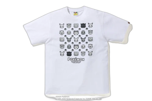 BAPE x Pokemon Monotone Tee #4 White