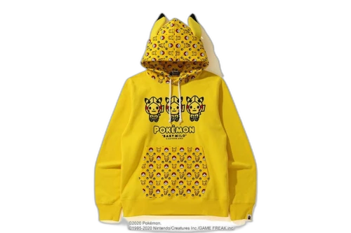 BAPE x Pokemon Pullover Hoodie Yellow