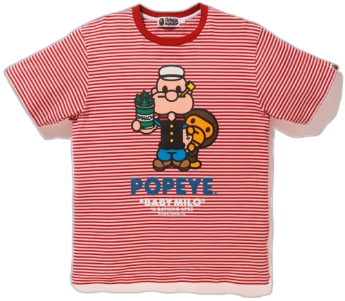 BAPE x Popeye Hoop Tee Red